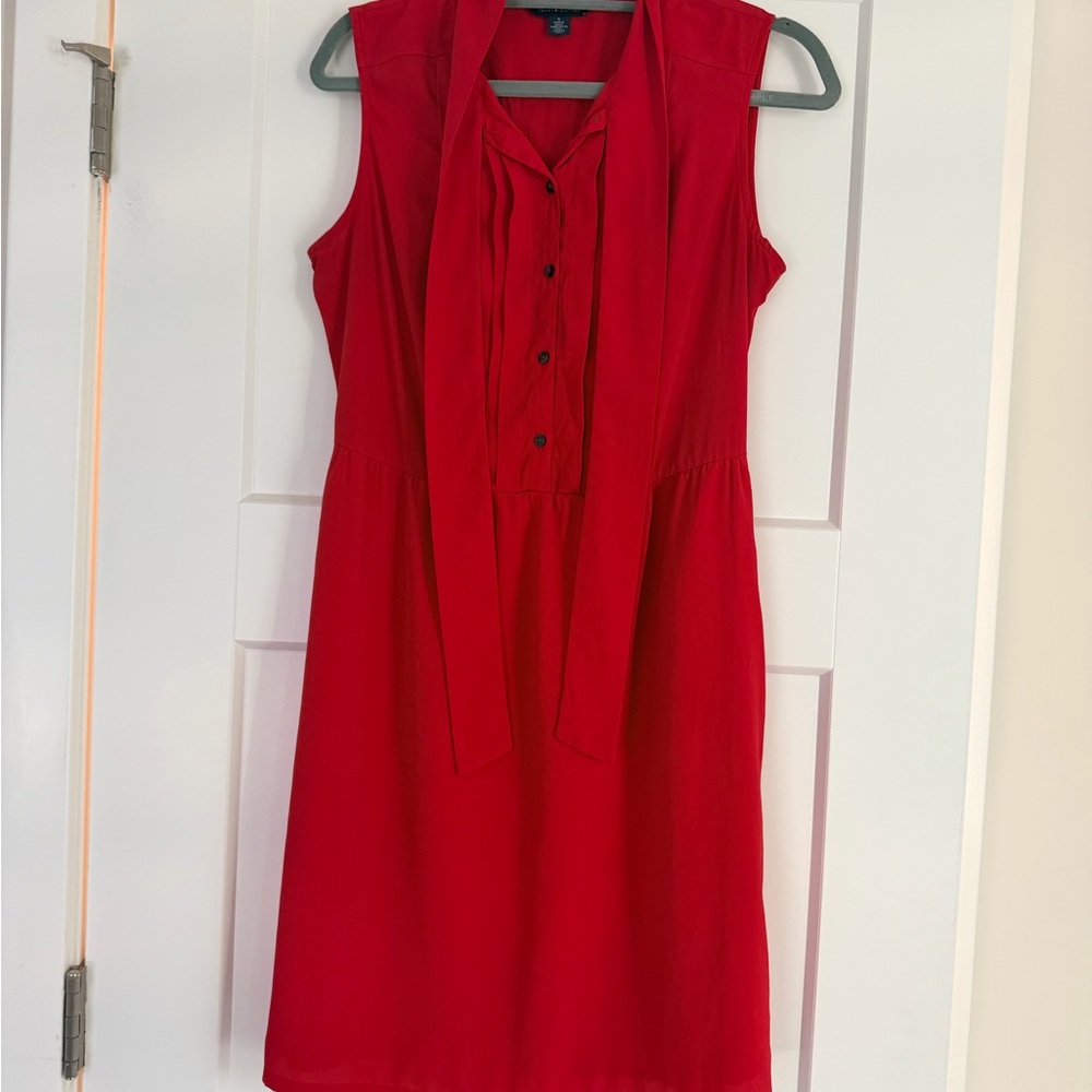 Tommy Hilfiger Vibrant Red Midi Dress